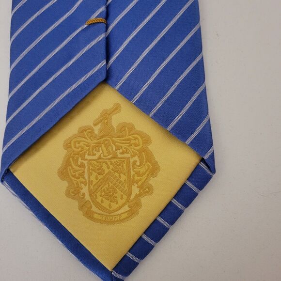 Donald Trump Stripe Tie Silk Blue & White - Picture 9 of 9